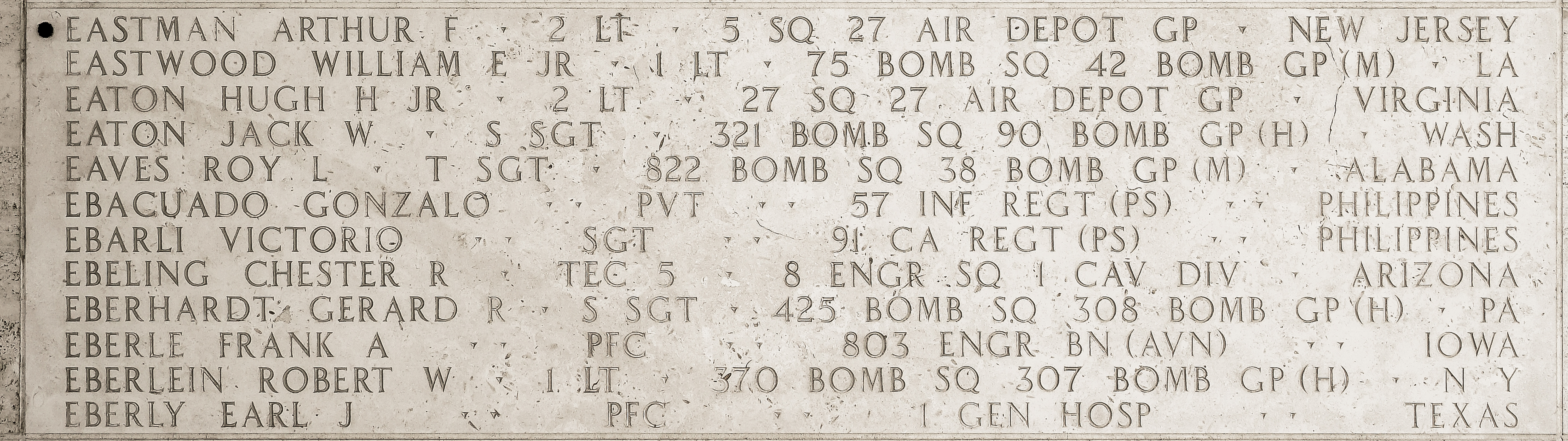 Roy L. Eaves, Technical Sergeant